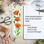 ORIGACH 6 Set Floral Cross Stitch Bookmark Kit - Image 3