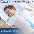Thin Pillow for Sleeping, Cooling Gel Flat Pillow for Stomach and Back Sleepers - Image 3