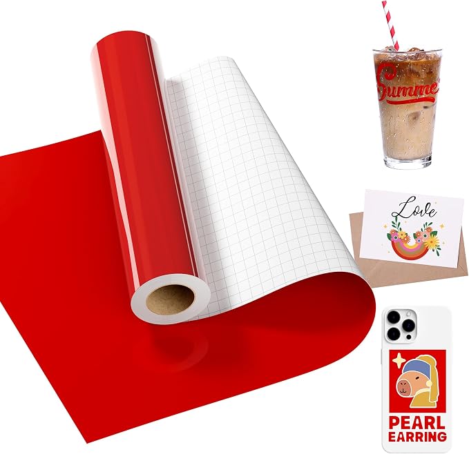 LIKCUT Glossy Red Permanent Vinyl by CreateDIYCraftyFunwithLikcut