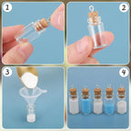 Yungyan 50 Pieces Small Mini Glass Bottles Jars - Image 3