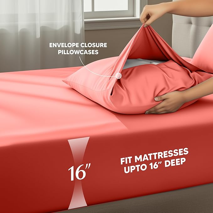 Utopia Bedding California King Size Sheet Set – 4 Piece Bed Sheets, Soft and - Image 4