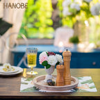Hanobe Unfinished Round Wooden Craft Trays - Image 2