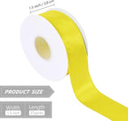 Yellow 1.5 Inch Continuous 25 Yards Satin Wired Ribbon - Image 2