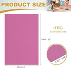 uxcell 5 Pcs Rose Red EVA A4 Foam Sheets Crafts, 12 x 8 Inch Foam Paper - Image 2