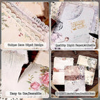 30 Sheets Lace Edged Vintage Scrapbook Paper, Scrapbooking, Stationery Letter - Image 3