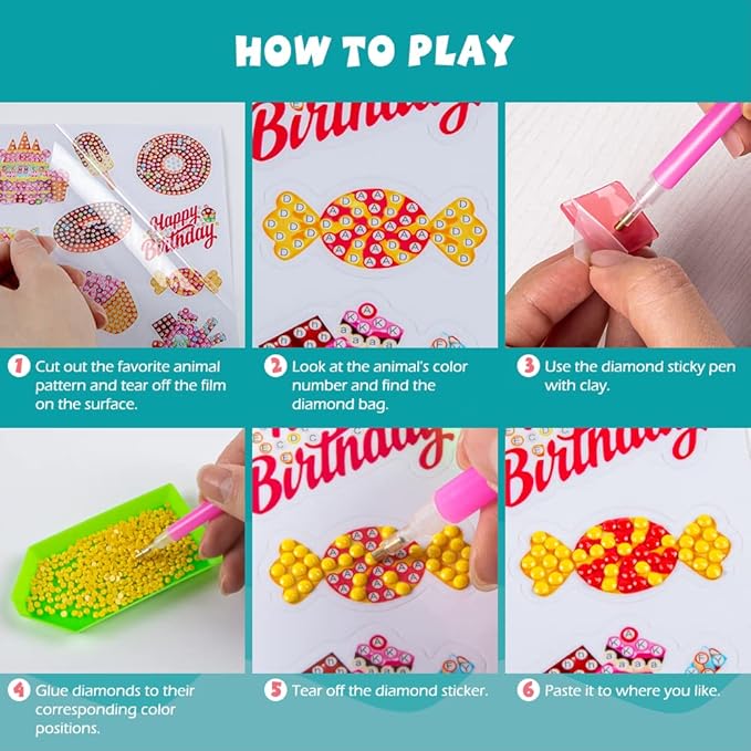 Labeol Diamond Art Kits for Kids Boys and Girls Ages 6-8-10-12 Easy to DIY - Image 3