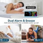 Netzu Loud Alarm Clock for Heavy Sleepers, RGB Alarm Clocks for Bedrooms - Image 4