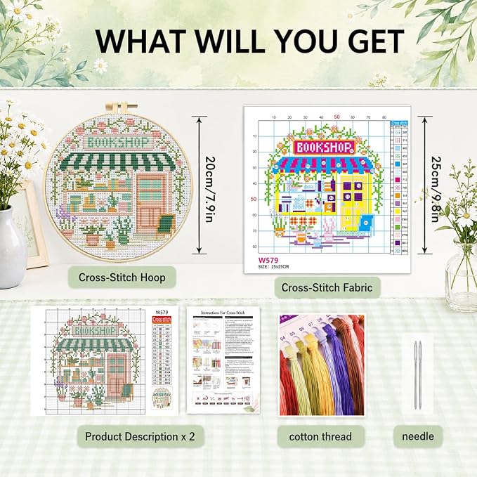 VIGEGU Bookstore Stamped Cross Stitch Kits - Image 3