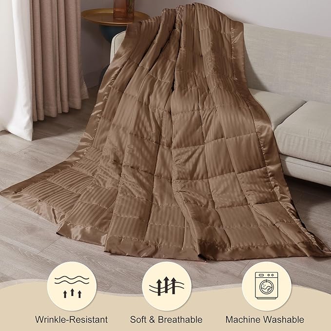 downluxe Weighted Blanket Queen Size, 15 lb Weighted Blanket - Image 6
