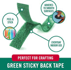 VELCRO Brand Colors | Green Sticky Back Tape | 10ft Roll - Image 2