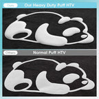 Aoder White Heavy Duty Puff Vinyl Heat Transfer - Image 5