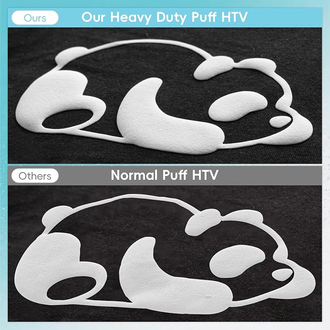 Aoder White Heavy Duty Puff Vinyl Heat Transfer - Image 5