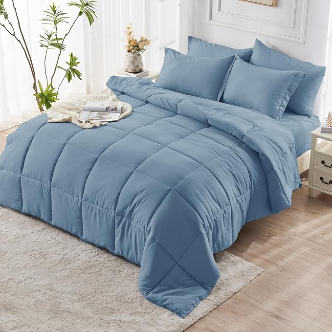JOLLYVOGUE King Comforter Set, Ultra-Soft Bed in a Bag King Size 7 Pieces - Image 8