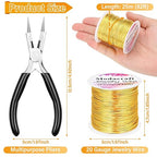 Modacraft 20 Gauge Gold Jewelry Wire & 4-in-1 Pliers Kit - 82FT Tarnish - Image 4