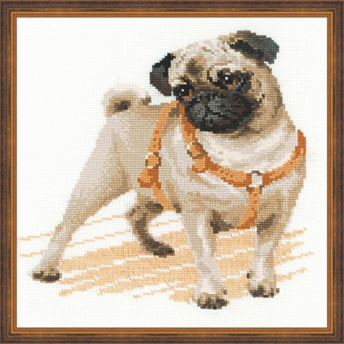 RIOLIS - Pug Dog 1176, Dogs Cross Stitch Kits 9, Counted Cross Stitch Kits - Image 5