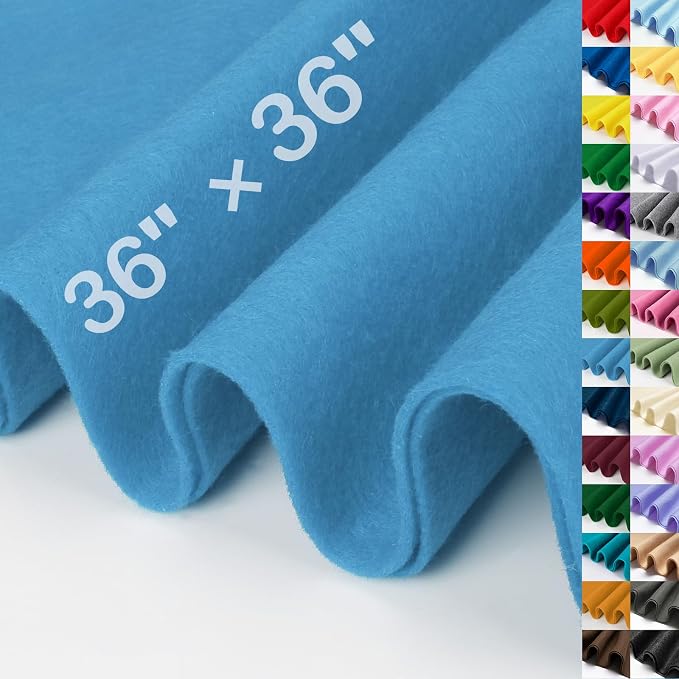 Sky Blue Fabric Sheet 36" X 36", 1.4mm Thick Large Soft Durable Flexible Craft by MITINU