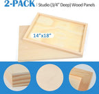 Falling in Art 2 Pack 14x18 Unfinished Birch Wood Panels Kit - Image 5