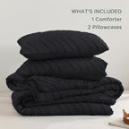 Andency Black Oversized Super King Comforter Set 120x120, Extra Large King Size - Image 6