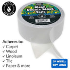 HIPPIE CRAFTER Clear Double Sided Tape, 2 Inch Wide Heavy-Duty Adhesive - Image 2
