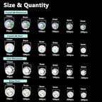 3000Pcs Self Adhesive Pearls and Rhinestones Stickers, Stick on Rhinestone Hair - Image 3