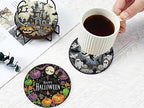 8 PCS Halloween Diamond Art Coasters Kits Diamond Painting Coaster | Diamond - Image 7
