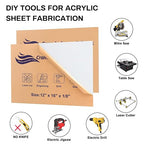 White Acrylic Sheets 12" x 16" x 1/8", 2 Pack Cranviech White Cast Plexiglass - Image 5