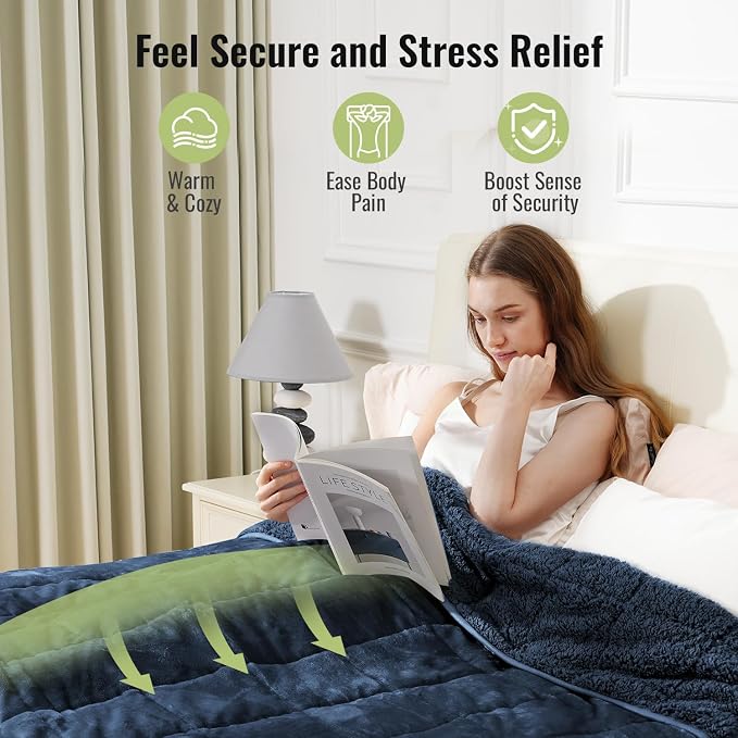 Uttermara Weighted Blanket for Adults, Twin Size 48 x 72 inches 12 lbs Heavy - Image 4