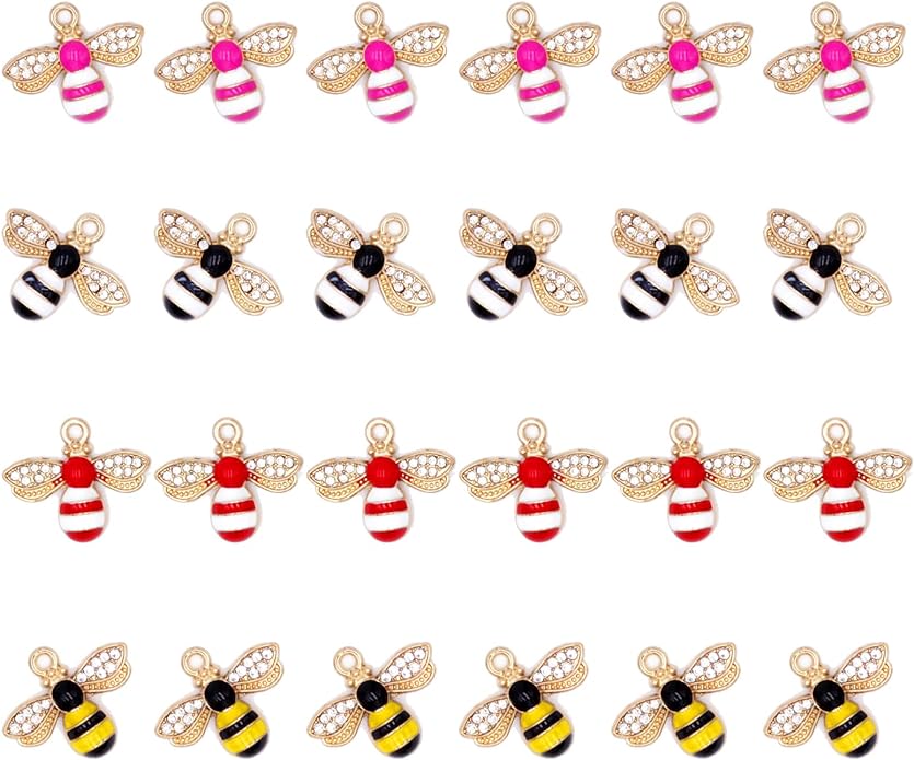 Bulk Gold Enamel Charms for Jewelry Making, Colorful Metal Charms Pendant for by stino