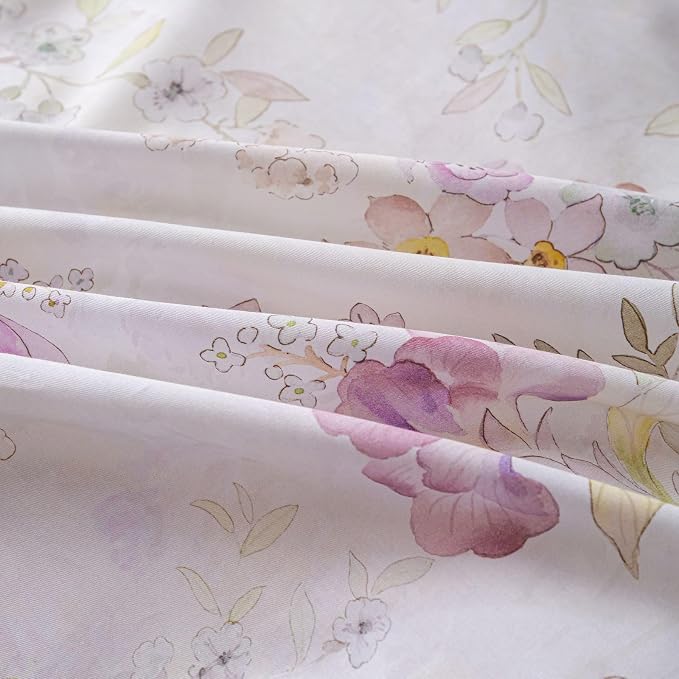 OAITE Duvet Cover Set Twin Size Floral Pattern Ultra Soft 100% Cotton Duvet - Image 6