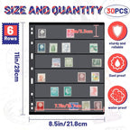Gersoniel 30 Pieces stamp collecting supplies stamp collector pages Album sheets - Image 2