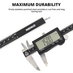 NEIKO 01401A 6-Inch Electronic Digital Caliper, Stainless Steel, Extra Large - Image 4