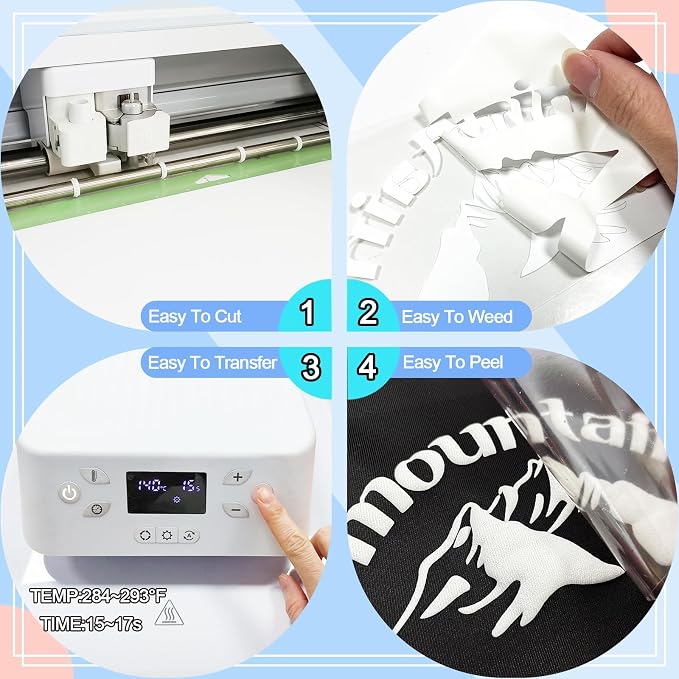 White Puff 3D Heat Transfer Vinyl, 3D Raised Puffy Heat Transfer Vinyl Easy to - Image 5