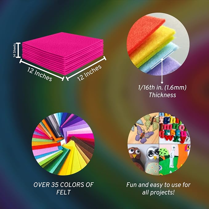 FabricLA Acrylic Felt Sheets for Crafts - Image 3