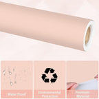 Qyeahkj Pink Bulletin Board Paper Roll Girl Blush Pink Bulletin Board - Image 3