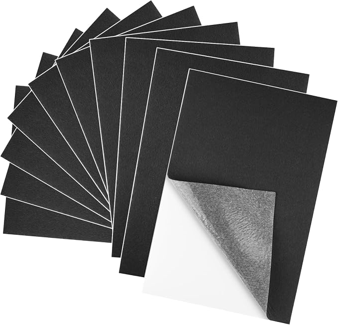 10PCS Black Self Adhesive Felt Fabric Sheets Sticky Felt Sheets by Bringsparkletoeverydaylife