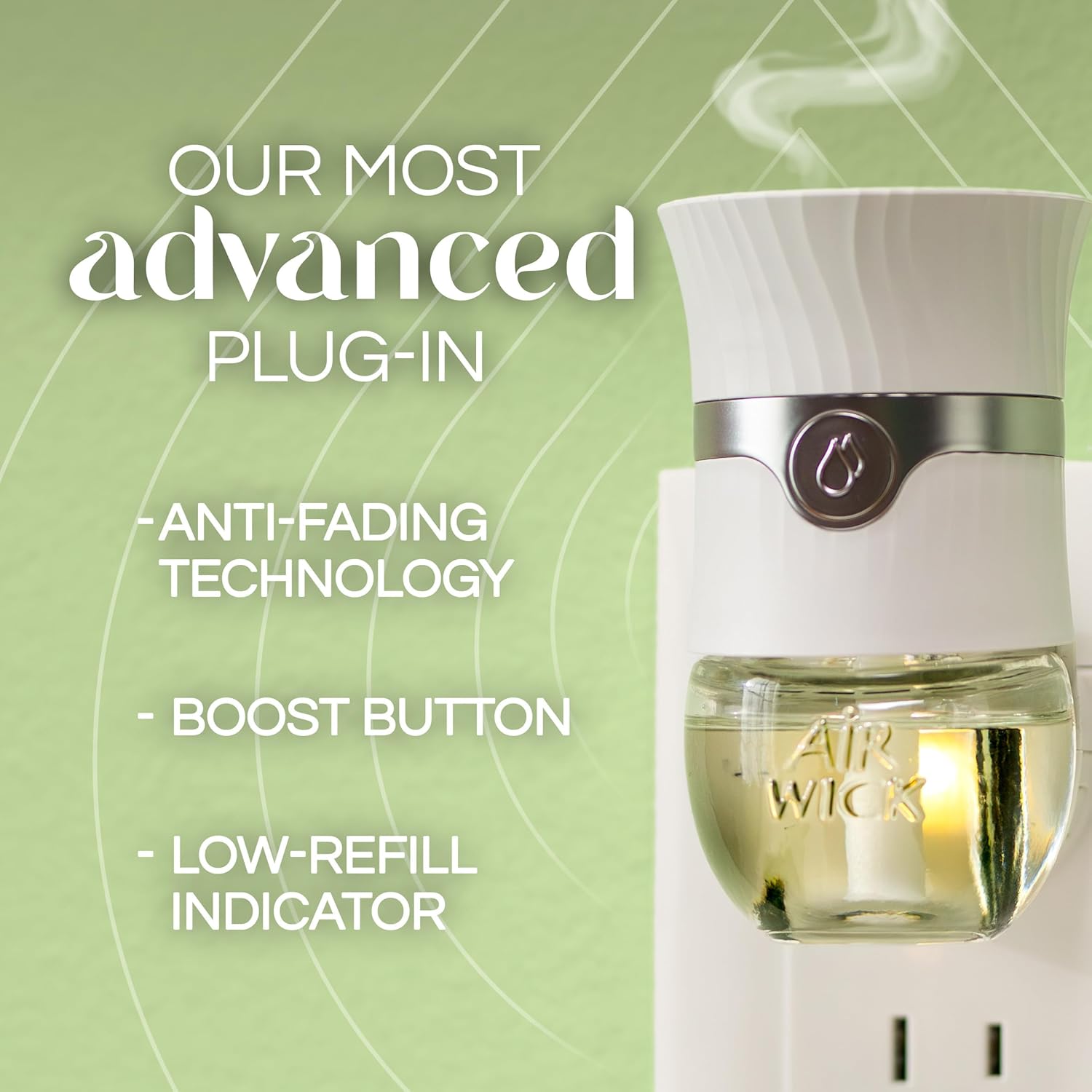 Air Wick Plug in Scented Oil Refill, 10ct, Fresh Linen, Air Freshener, Essential Oils, Eco Friendly Pack
