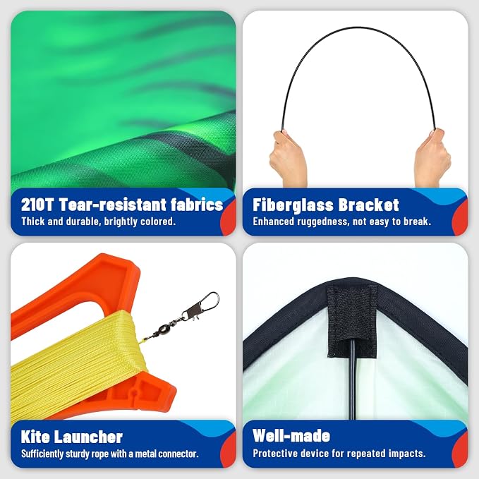 SGftre Complete Kite with Handle, Line & Accessories, Family Outdoor Activities - Image 2
