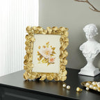 Cuspin 5x7 Picture Frame Gold Picture Frames, Ornate Vintage Ginkgo Leaf - Image 7