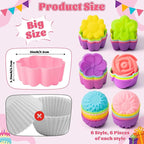 R HORSE 42Pcs Extra Large Silicone Molds, 3 x 1.2 inch Jumbo Cupcake Multi - Image 3
