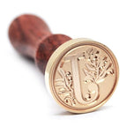 Medieval Initial Alphabet Sealing Wax Stamp, Brass Head Wooden Handle, by TELOSMA