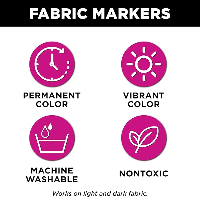 TULIP Mega Fabric Markers 4 Pack, Essentails - Image 4