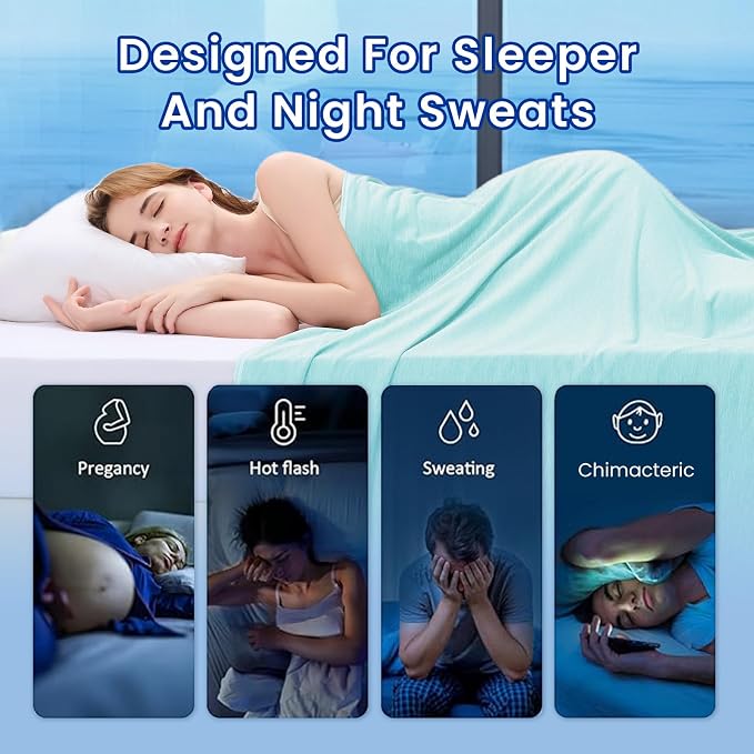 TOPCEE Cooling Blanketfor Night Sweats Absorbs Heat to Keep Adults, Children - Image 4