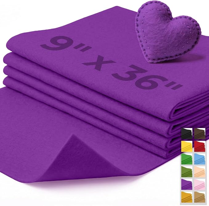 IONTACH 9" X 36" Soft Felt Sheets 1.6mm Thick | Acrylic Felt Fabric by IONTACH