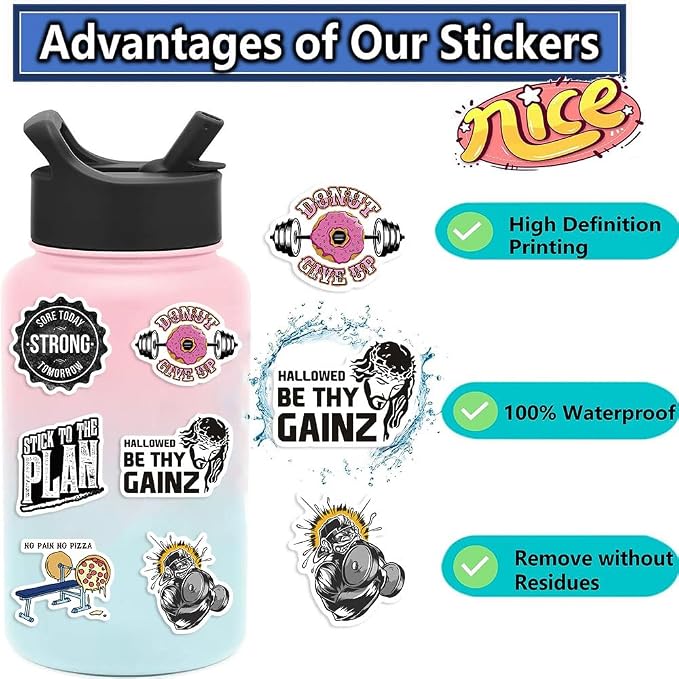 Inspirational Fitness Stickers Bulk - Image 3