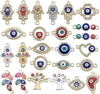 50pcs Evil Eye Beads Charms for Jewelry Making Assorted Evil Eye Connector - Image 2