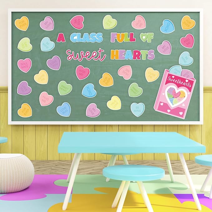 JarThenaAMCS Valentine's Day Classroom Door Decoration Candy Hearts Bulletin - Image 6