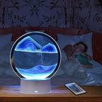 rysnwsu Moving Sand Art Picture Round Glass 3D Deep Sea Sandscape in Motion - Image 5