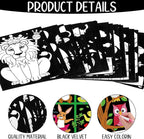 Zhanmai 48 Pcs Cute Animals Velvet Coloring Posters Felt Pages to Color Cute - Image 3