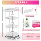 Goovilla 4 Tier Rolling Utility Cart Organizer - Image 4
