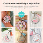 YOPPIX 140 PCS Acrylic Keychain Blank Set, Book Double-Sided UV DTF Stickers - Image 6